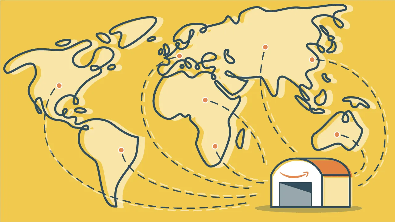 Illustration of Amazon FBA locations
