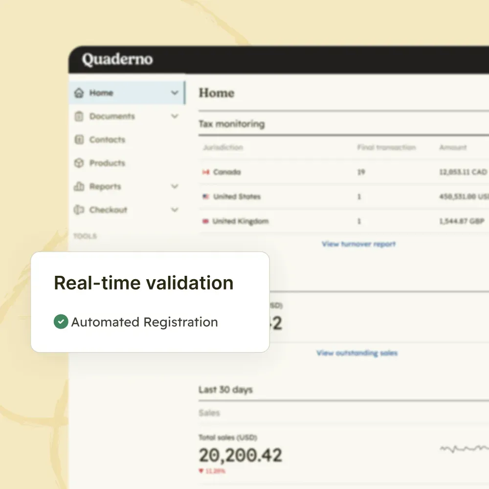 Real-time validation dashboard