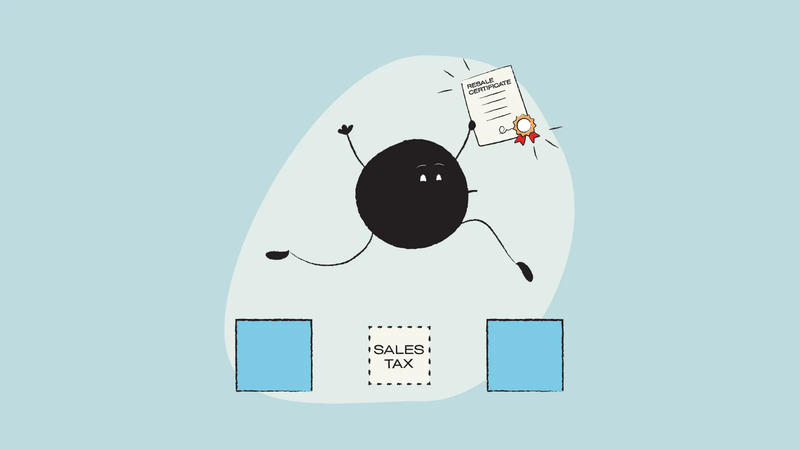 Image of Qoodle jumping with a resale certificate