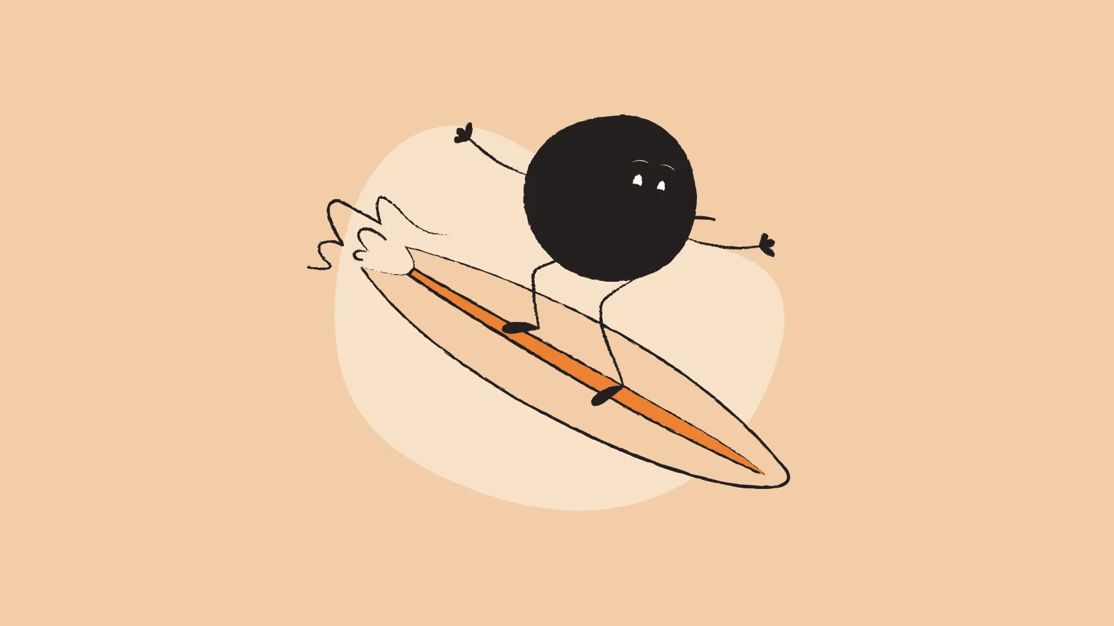Qoodle surfing