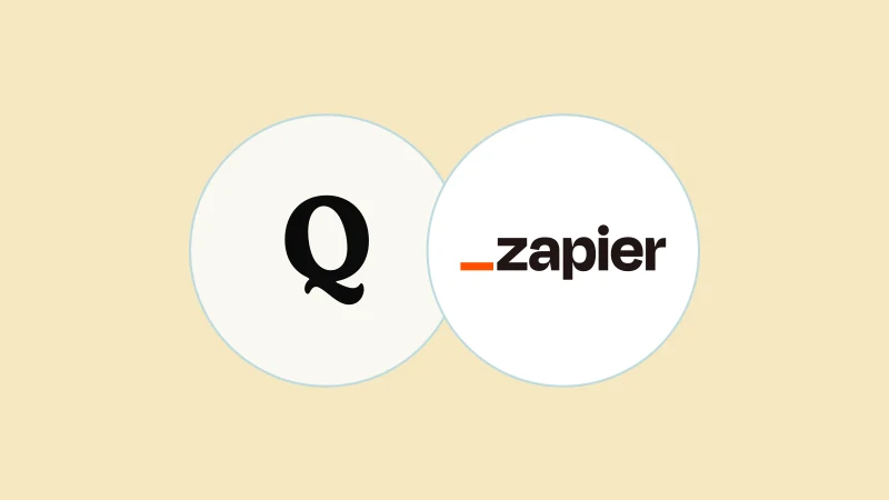Quaderno and Zapier logos side by side