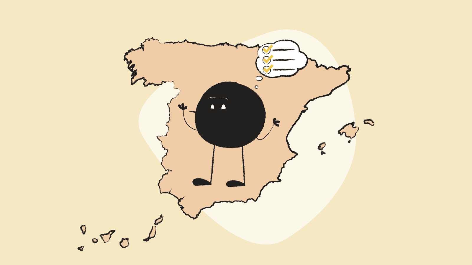 Imagen de Qoodle pensando en tareas