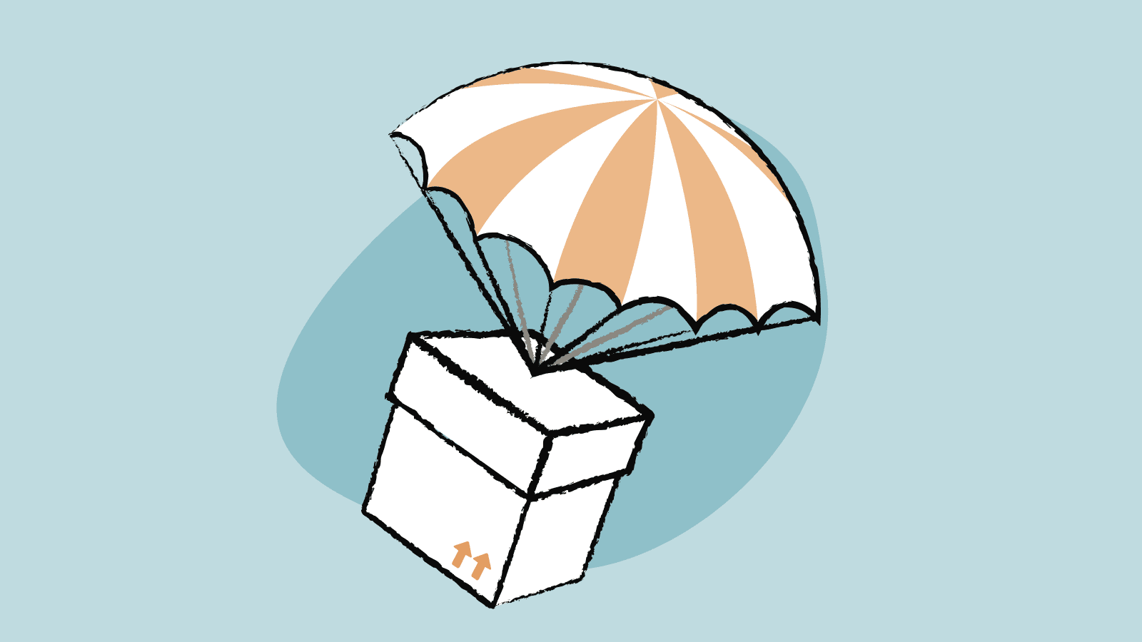 Box in parachute