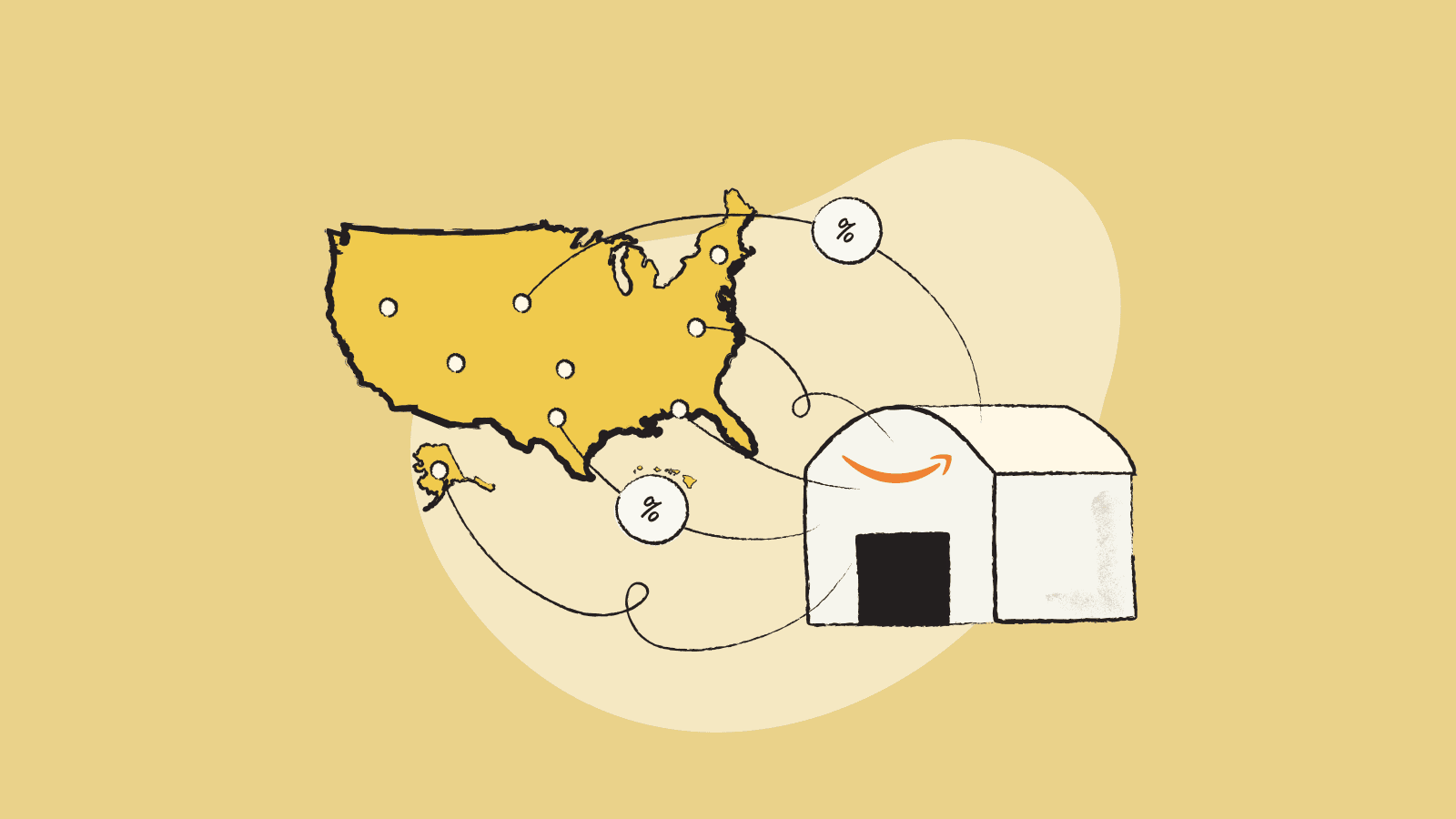 Imagen representing the connection of Amazon with USA
