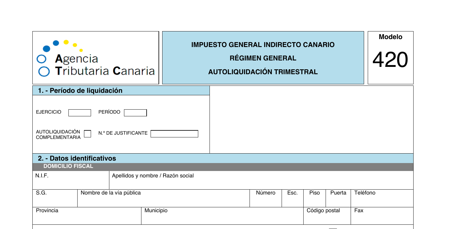 Captura de los apartados Periodo de liquidación y datos identificativos
