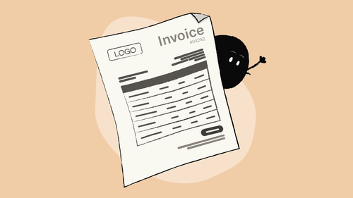 Illustration of an invoice