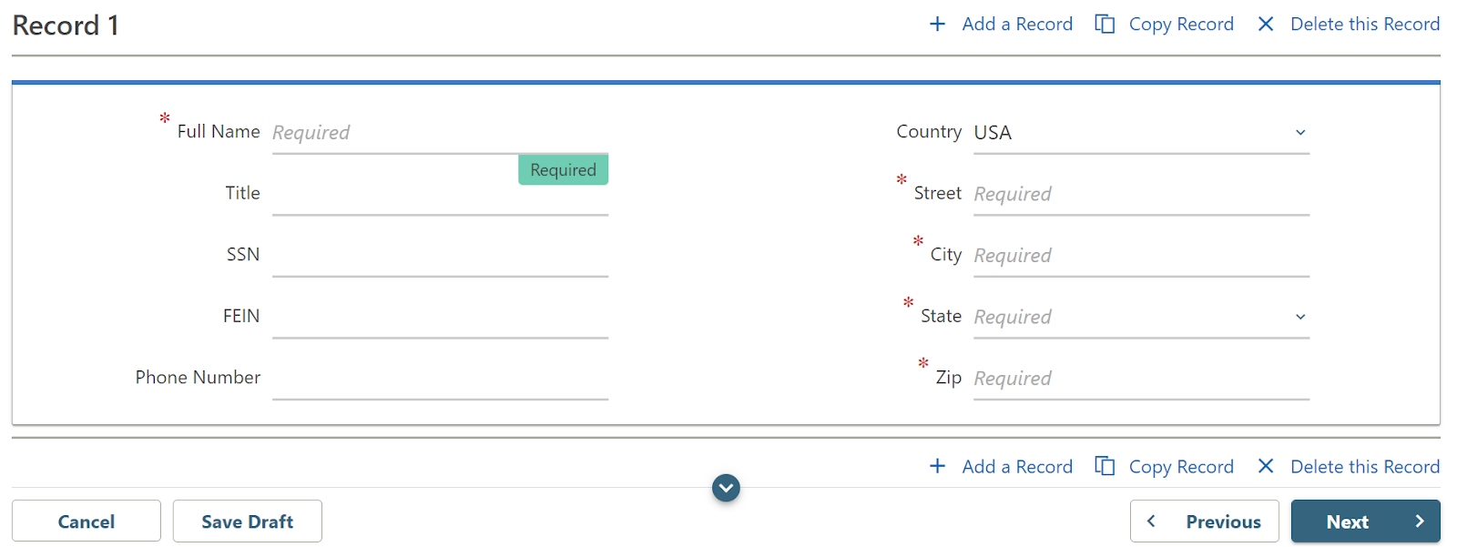 Colorado Revenue Online — business owner fields form