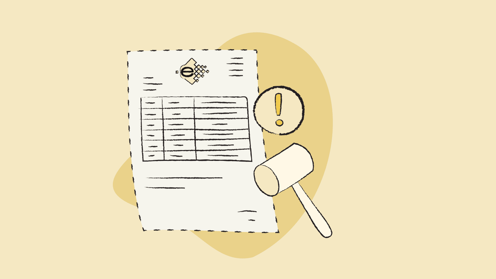 Sanction on an electronic invoice