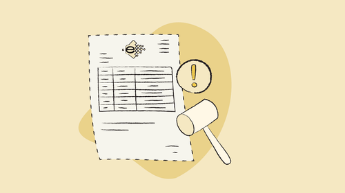 Sanction on an electronic invoice